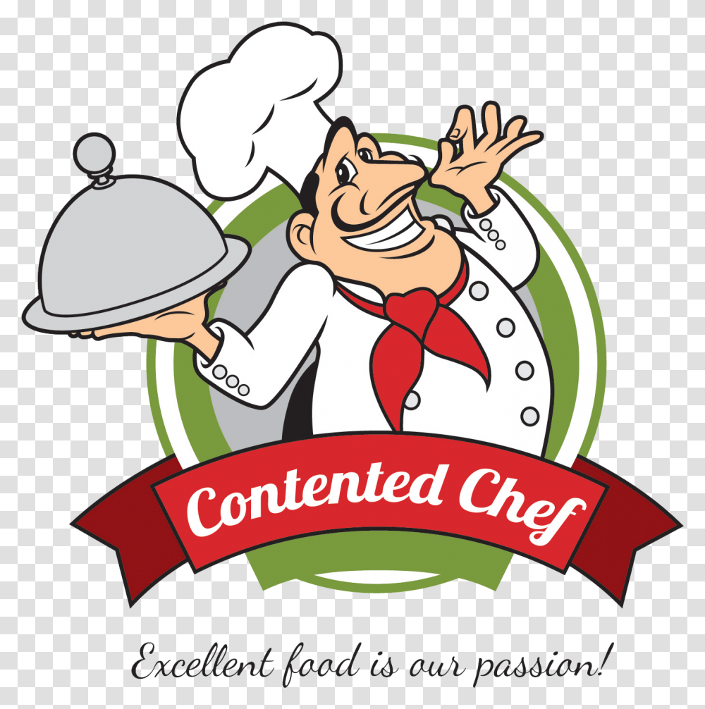 Contented Chef Logo Logo Chef Restaurant, Advertisement, Poster, Text, Flyer Transparent Png