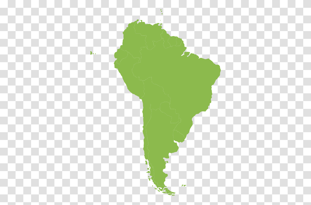 Continent Of South America Green Clip Art, Silhouette, Plot, Stain, Footprint Transparent Png