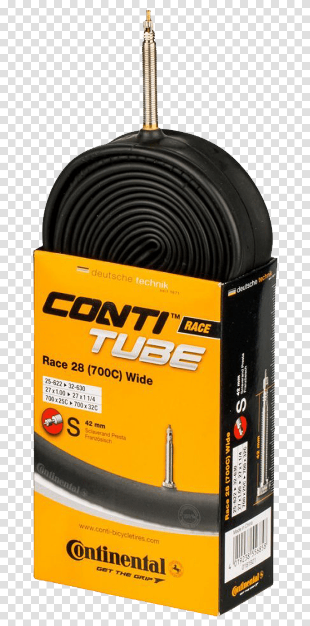 Continental Race Light 700x18 25 42mm Presta Valve Continental Tube Schrader Valve, Cable, Hose Transparent Png