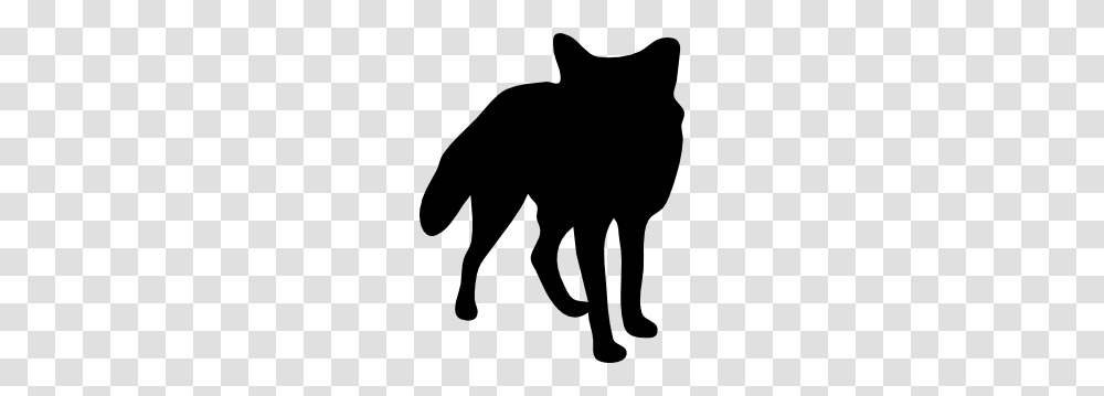 Contour Fox Clip Art, Silhouette, Stencil Transparent Png