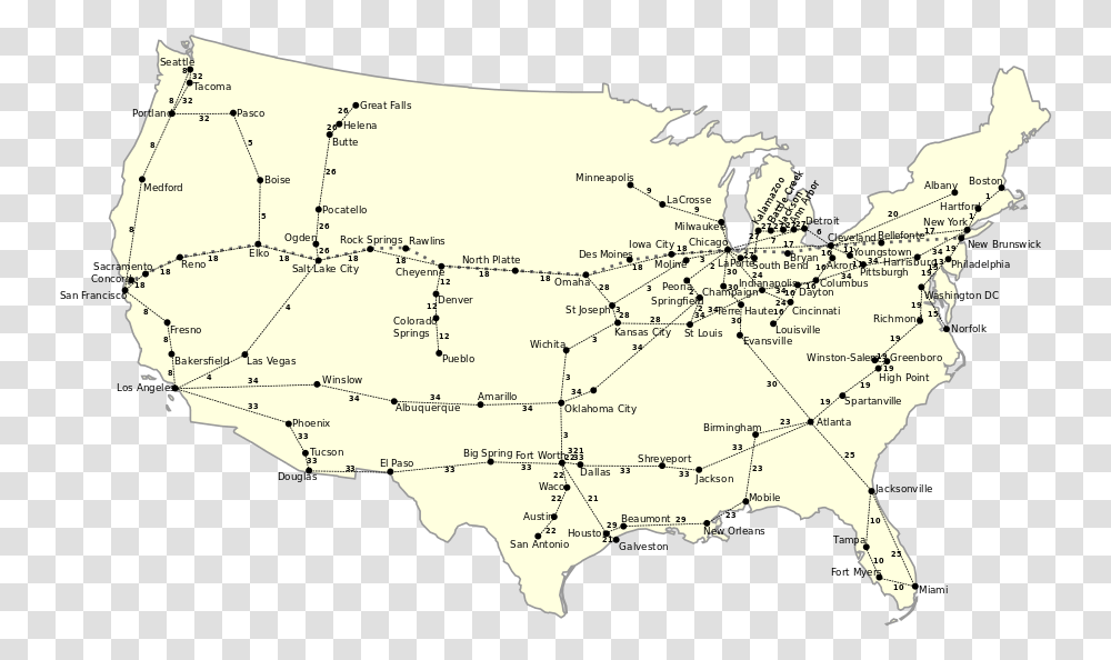 Contract Air Mail Routes, Map, Diagram, Plot, Atlas Transparent Png