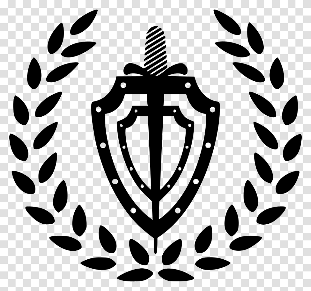 Control Outline Shield Safe Saber Wreath, Stencil, Armor Transparent Png