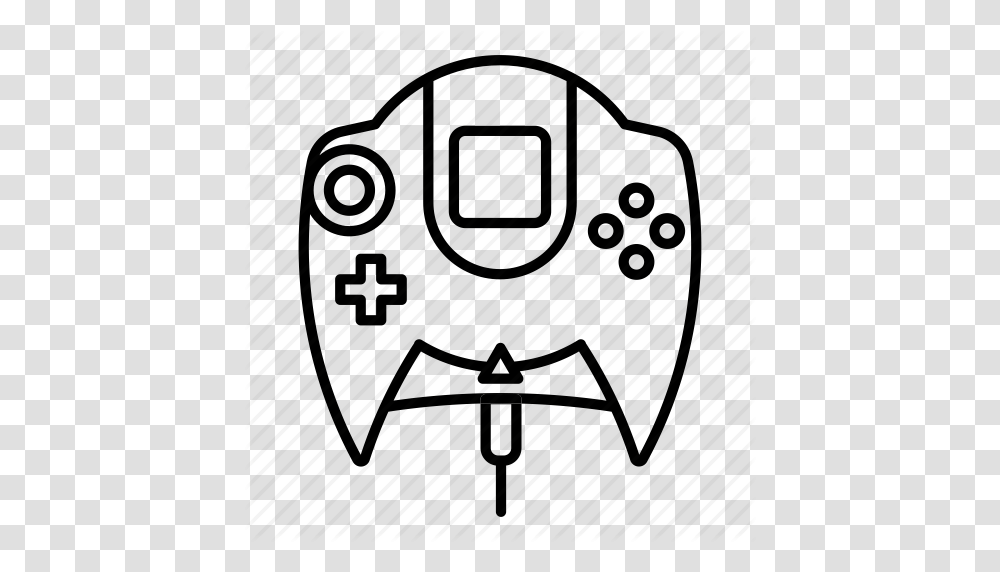 Controller Dreamcast Game Gamepad Joystick Icon, Plan, Plot, Diagram Transparent Png