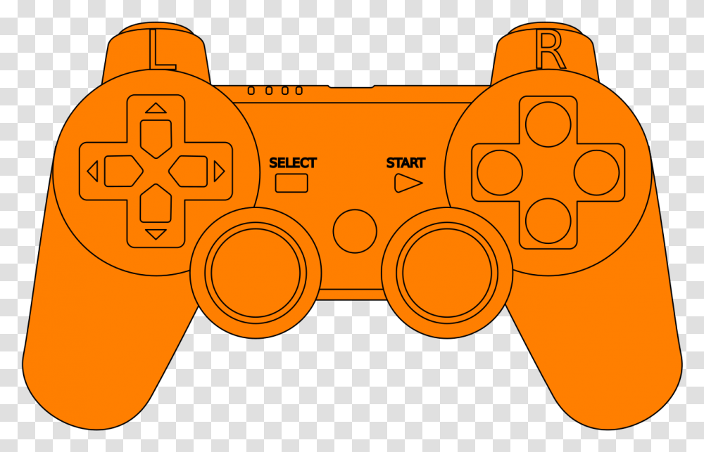 Controller Orange Svg Vector Clip, Electronics, Joystick, Gun, Weapon Transparent Png