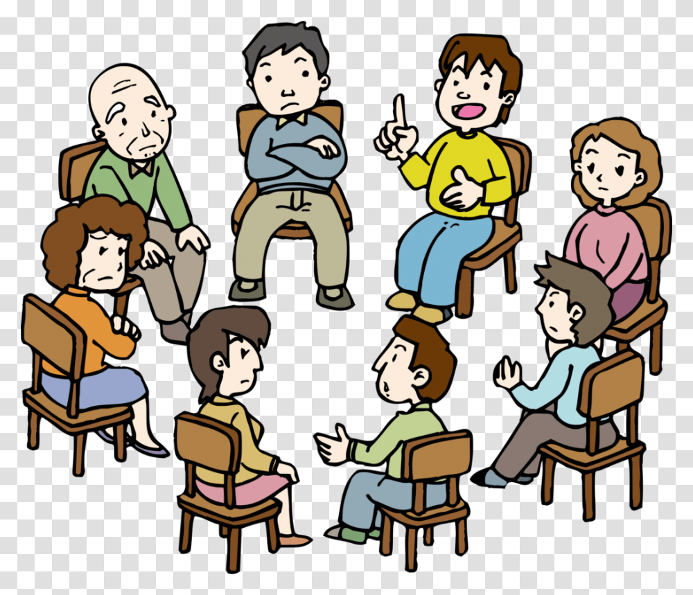 Conversation Clipart Group Therapy Clip Art, Person, People, Crowd, Audience Transparent Png