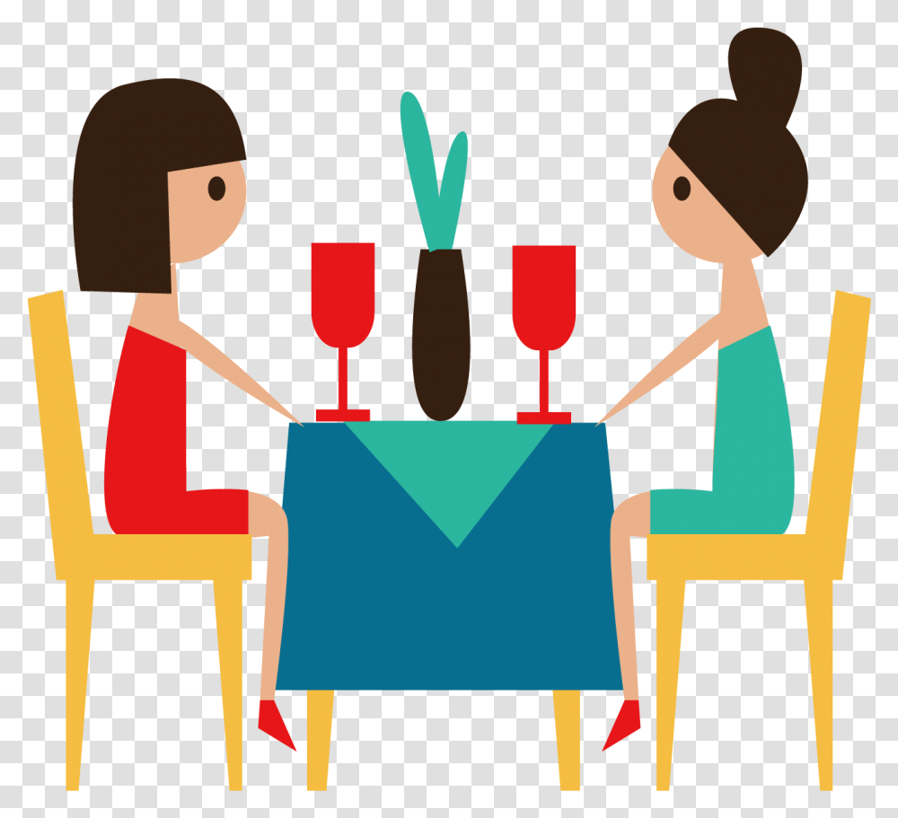 Conversation Clipart Job Sharing Restaurant Clipart Background, Dating, Doodle, Drawing, Crowd Transparent Png