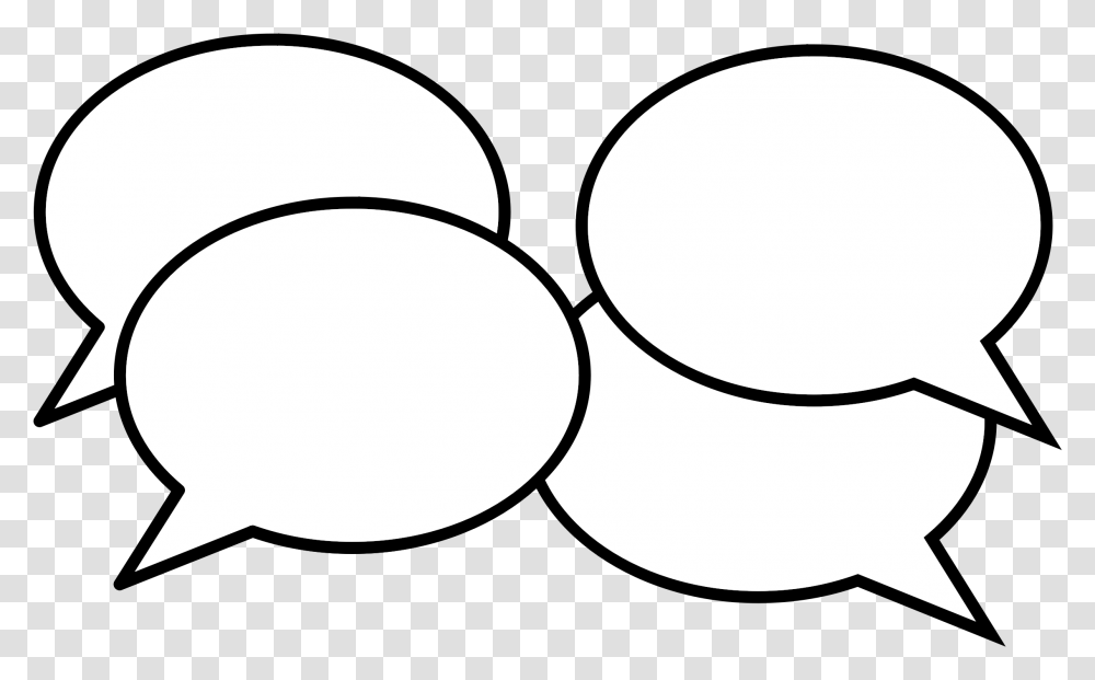 Conversation Dialogue Clipart Speech Bubble Clipart Black And White, Egg, Food, Bowl, Oval Transparent Png