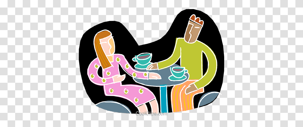 Conversation Over Coffee Royalty Free Vector Clip Art Illustration, Drawing, Doodle, Washing Transparent Png