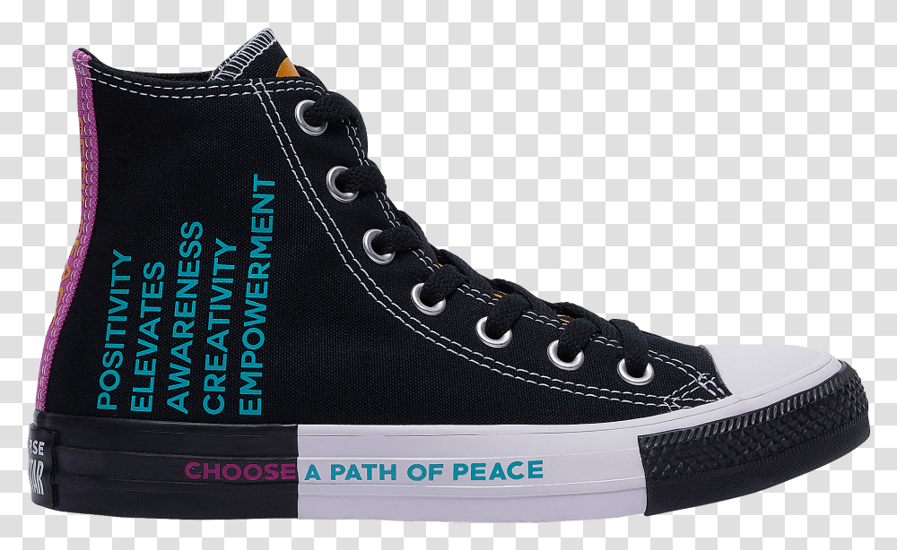 Converse All Star Hi Seek Peace Converse Chuck Taylor Seek Peace, Shoe, Footwear, Clothing, Apparel Transparent Png