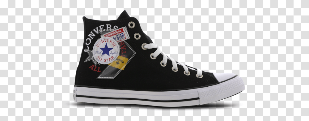 Converse Chuck Taylor All Star High Converse Chuck 70 Black, Shoe, Footwear, Clothing, Apparel Transparent Png