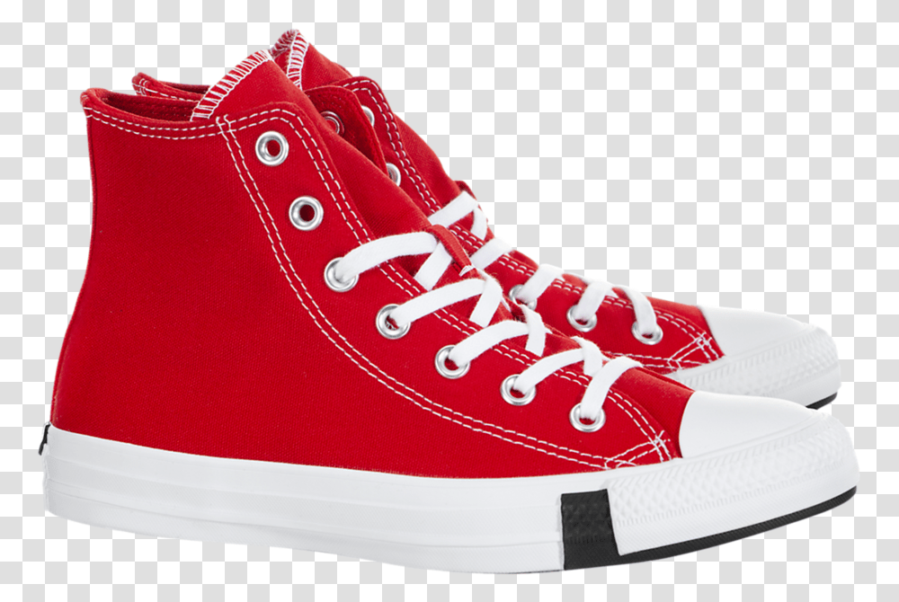 Converse Chuck Taylor All Star High Converse Red Logo Play, Shoe, Footwear, Clothing, Apparel Transparent Png