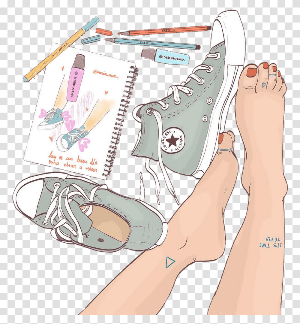 Converse Clipart Tumblr Sticker Drawing, Apparel, Footwear, Shoe Transparent Png