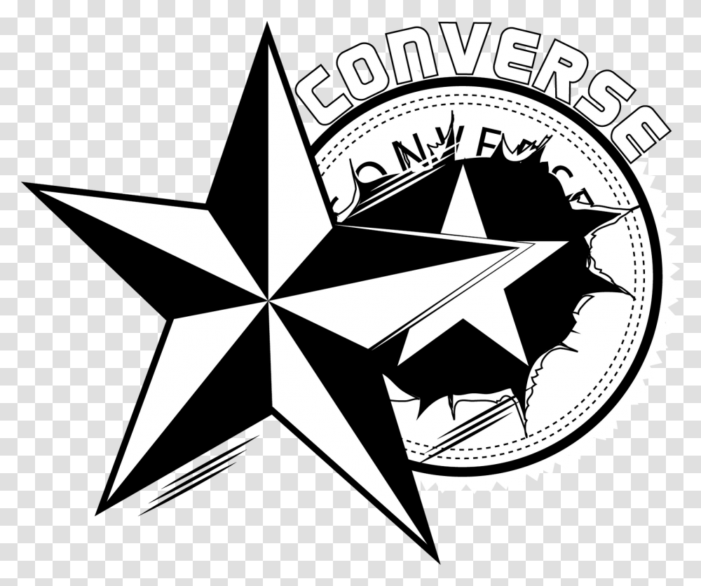 Converse Drawing Star Clipart, Star Symbol, Emblem, Logo Transparent Png