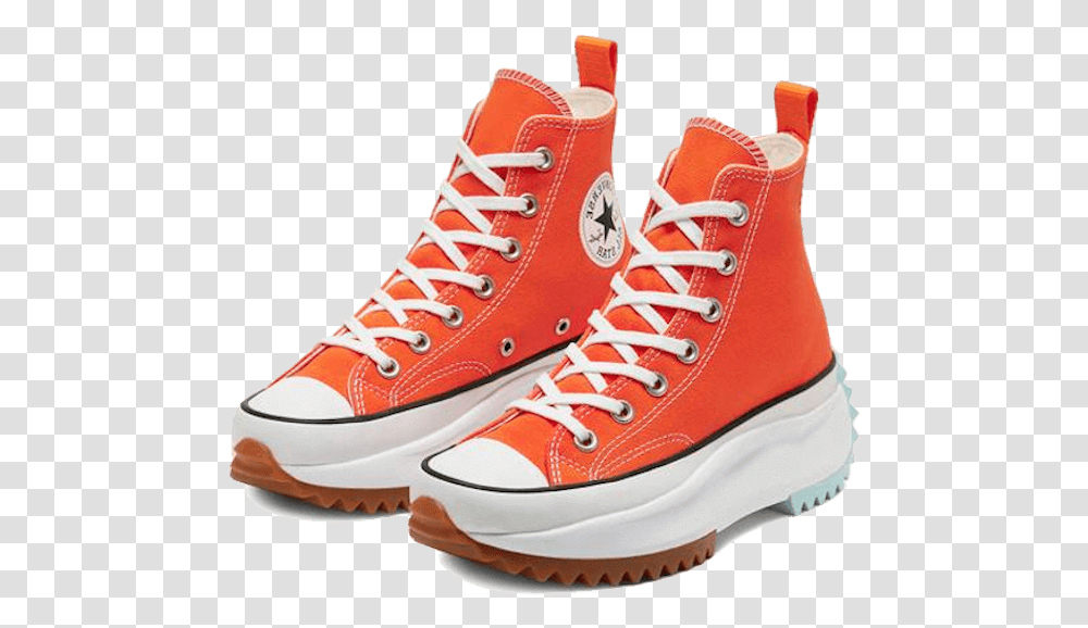 Converse Run Star Hike Sunblocked Total Orange 168287c Run Star Hike Orange, Shoe, Footwear, Clothing, Apparel Transparent Png