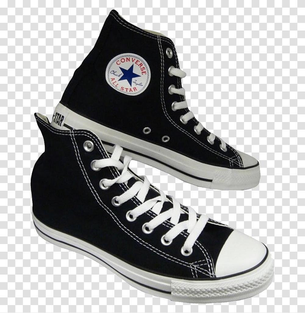 Converse Shoes Black High Top Converse, Footwear, Apparel, Sneaker Transparent Png