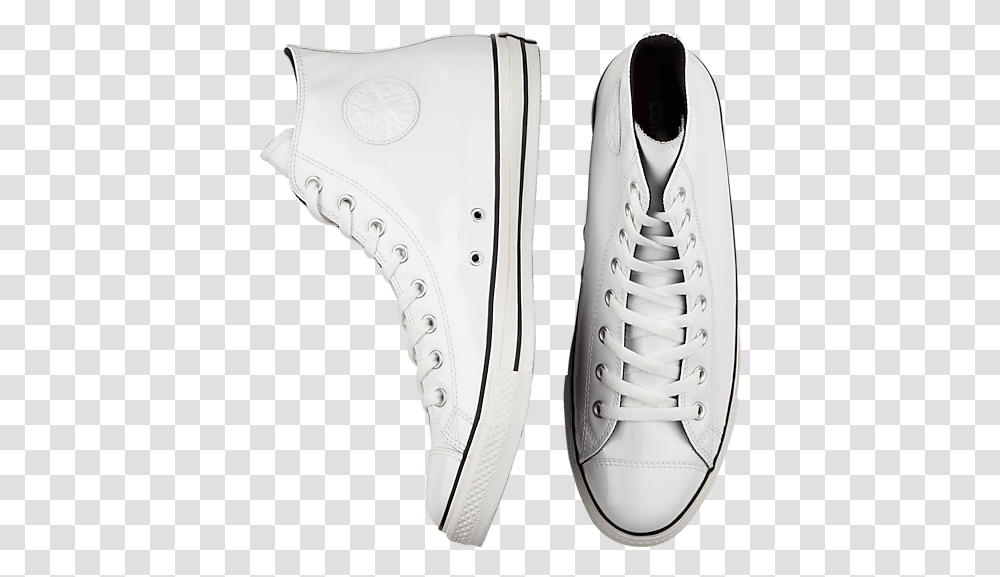 Converse White Patent High Top Tennis Shoes High Top Patent Converse White, Clothing, Apparel, Footwear, Sneaker Transparent Png