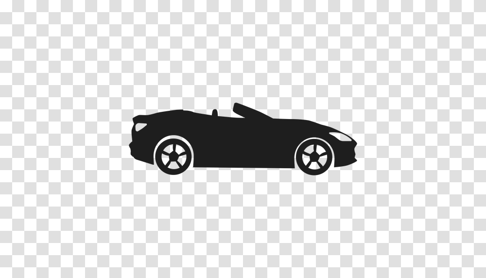 Convertible Car Side View Silhouette, Weapon, Weaponry, Vehicle, Transportation Transparent Png