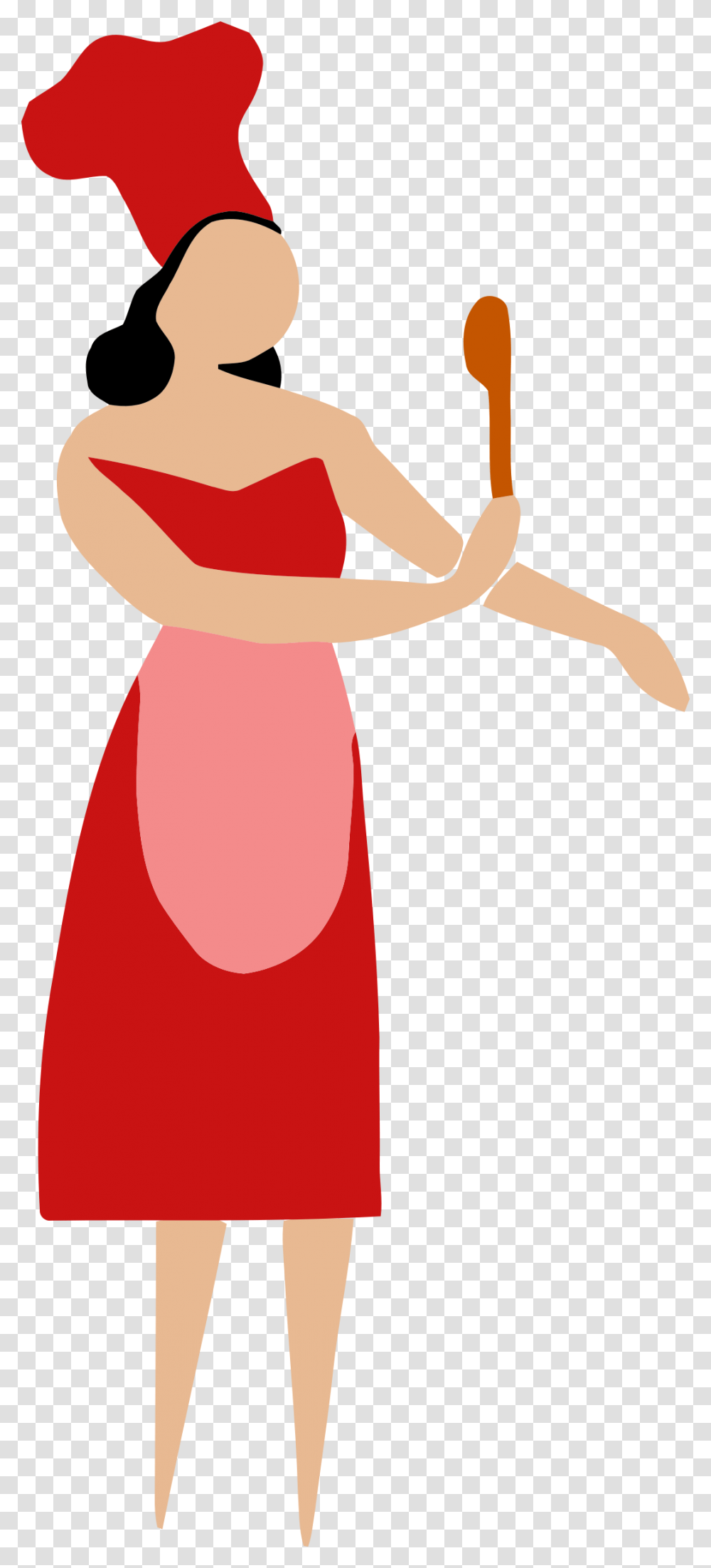Cook Clipart Woman Of Girl Cooking Winging, Dress, Person, Female Transparent Png