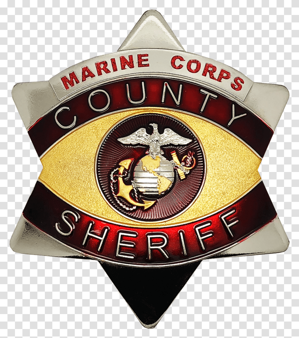 Cook County Sheriff Star Badge Us Marine Corps Emblem, Logo, Symbol, Trademark Transparent Png