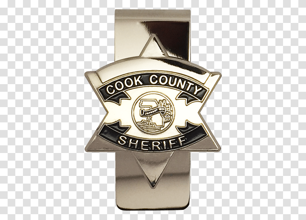 Cook County Sheriff Star Money Clip Silver Chicago Cop Shop, Logo, Trademark, Badge Transparent Png