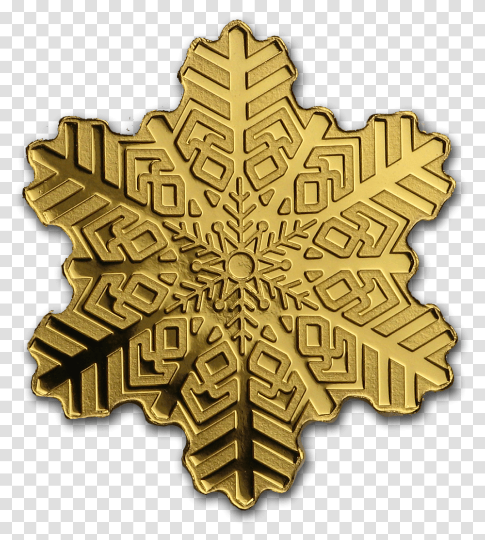 Cook Islands Gram Gold Golden Decorative, Symbol, Snowflake, Cross, Emblem Transparent Png