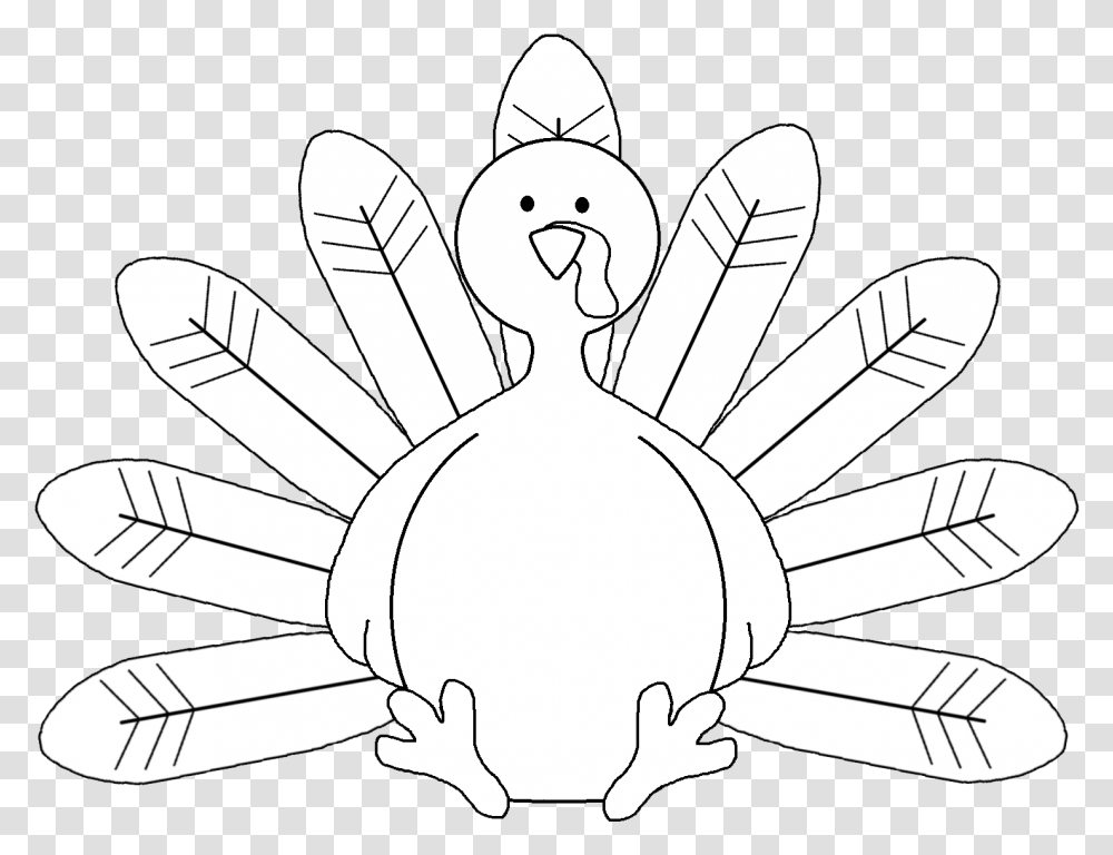 Cooked Thanksgiving Turkey Clipart Black And White Cute Turkey Clipart Black And White, Sea Life, Animal, Food, Crab Transparent Png
