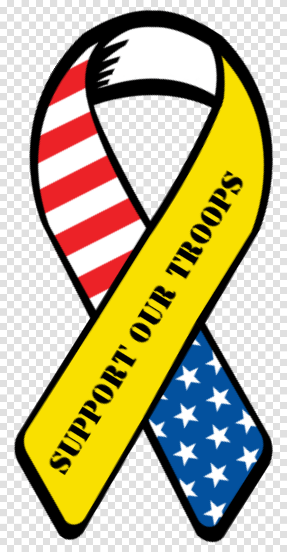 Cookie Club Of America Support Our Troops Ribbon, Label, Flag Transparent Png