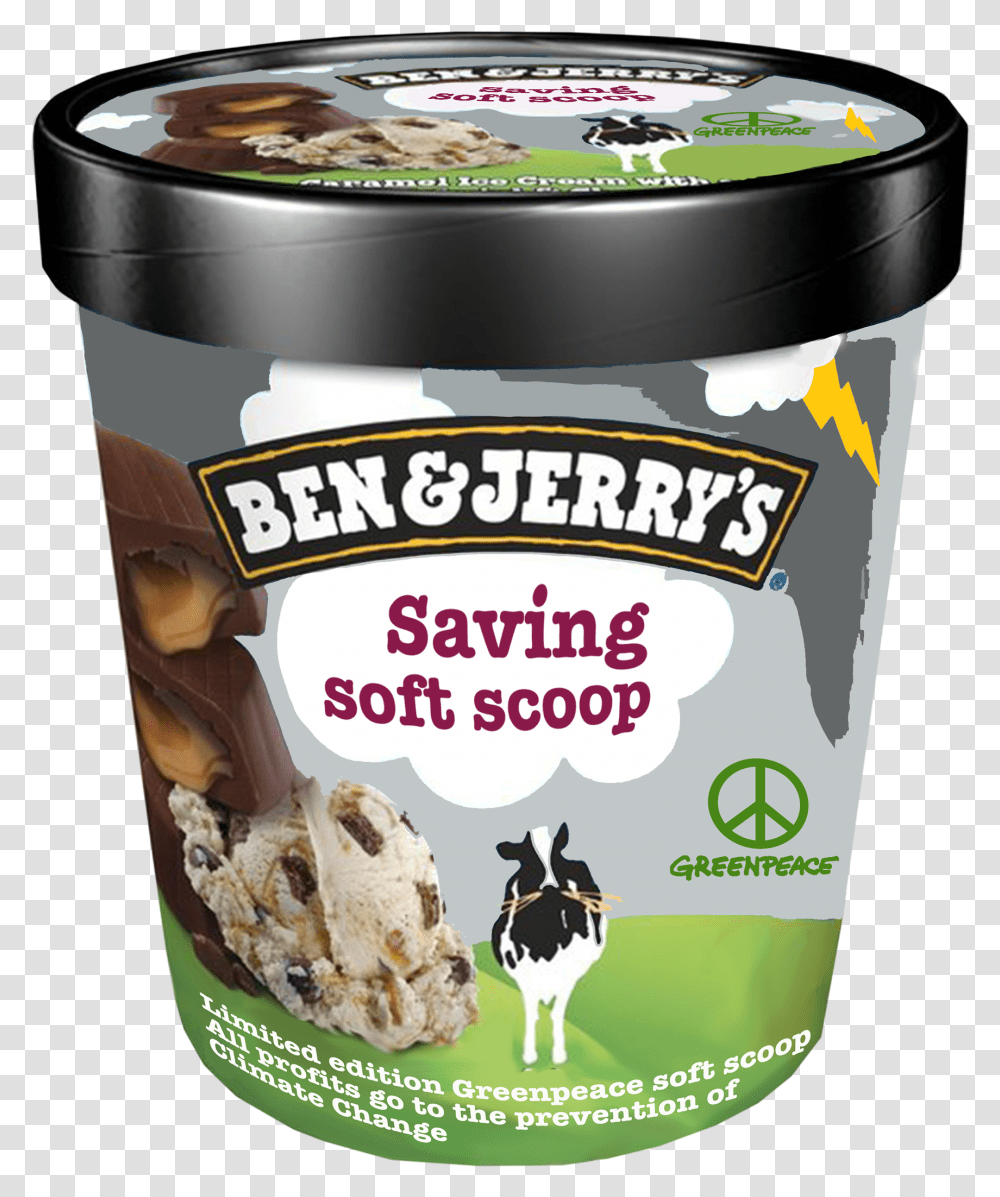 Cookie Dough Ice Cream Ben And Jerry, Dessert, Food, Cow, Cattle Transparent Png