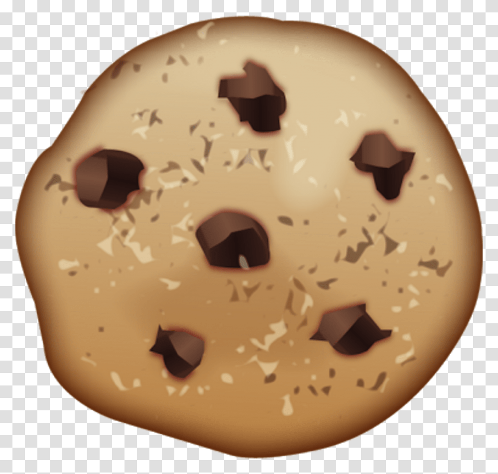 Cookie Emoji Chocolate Chip Cookie Emoji, Food, Biscuit, Egg, Birthday Cake Transparent Png