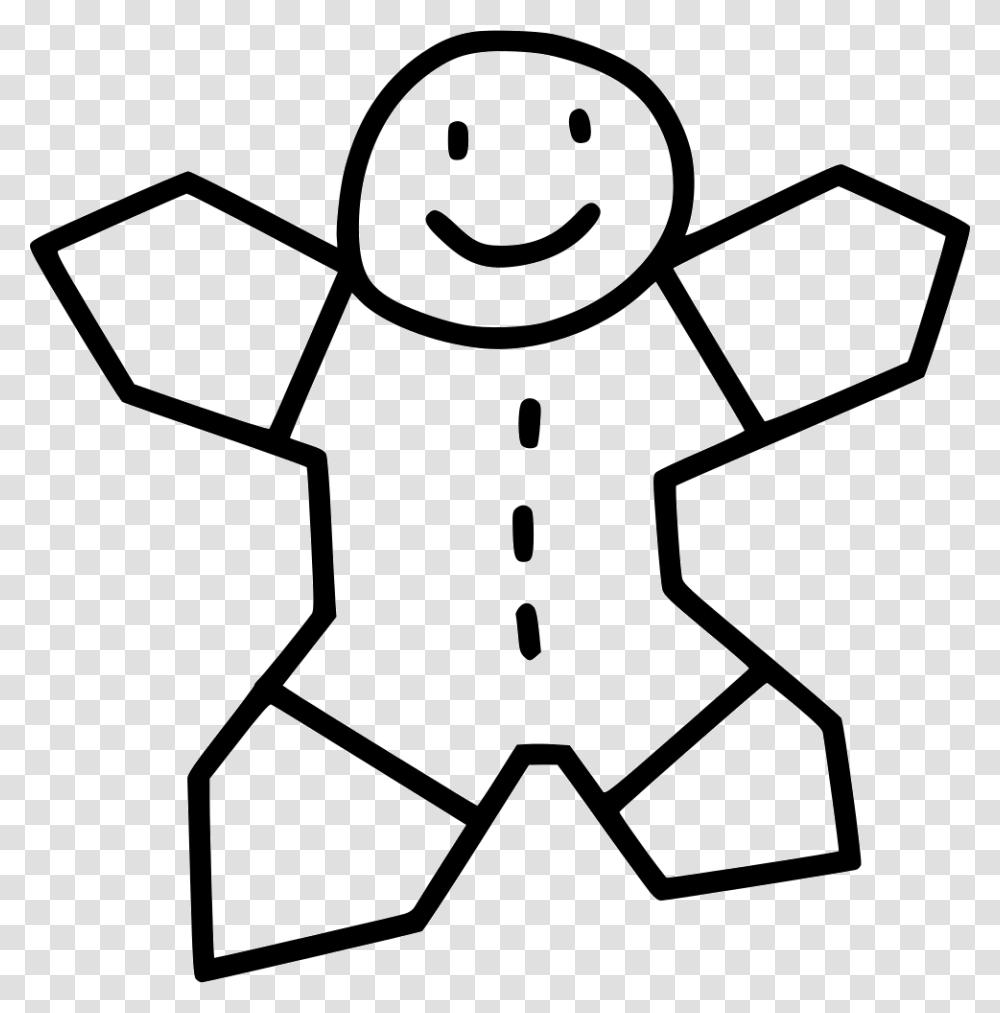 Cookie Gingerbread Man, Stencil, Snow, Outdoors, Nature Transparent Png
