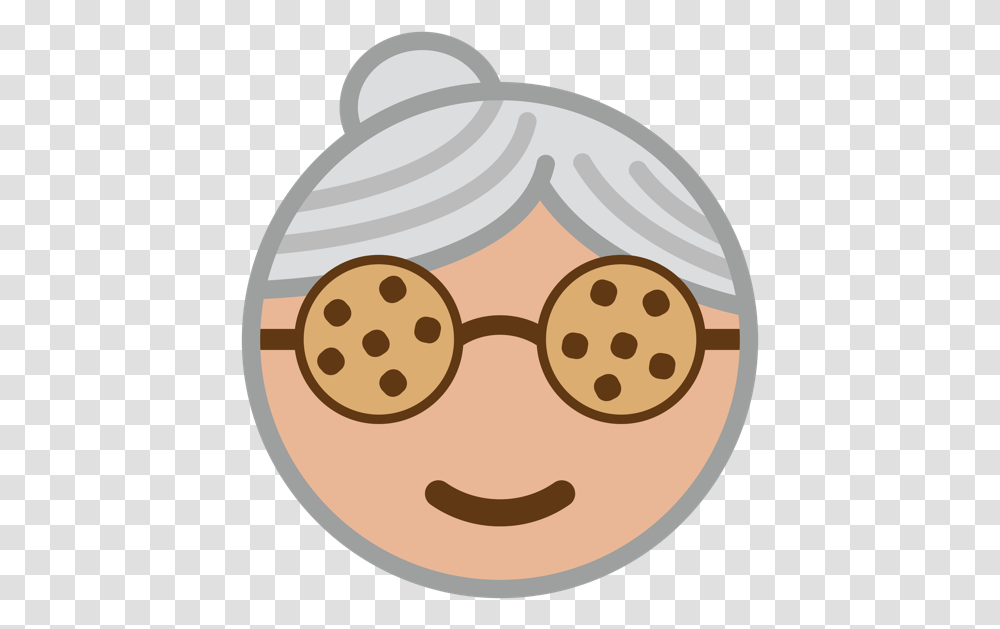 Cookie Grandma By Charles Scheuer Smiley, Food, Biscuit, Egg, Label Transparent Png