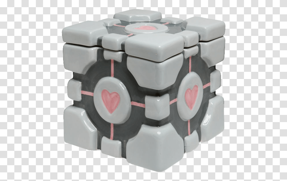 Cookie Jar Portal Companion Cube, Robot, Machine, Nature, Rotor Transparent Png
