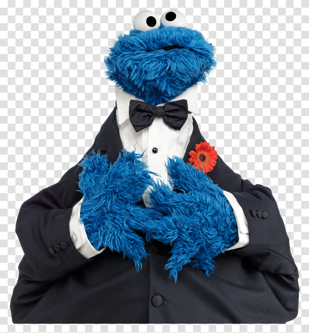 Cookie Monster In A Tuxedo, Apparel, Person, Human Transparent Png