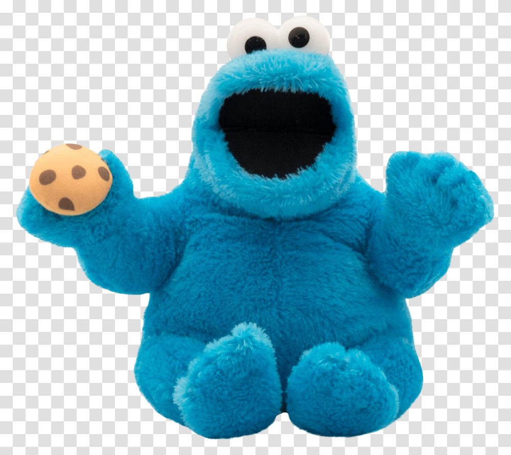 Cookie Monster Talking Puppet Cookie Monster, Toy, Plush, Pillow, Cushion Transparent Png