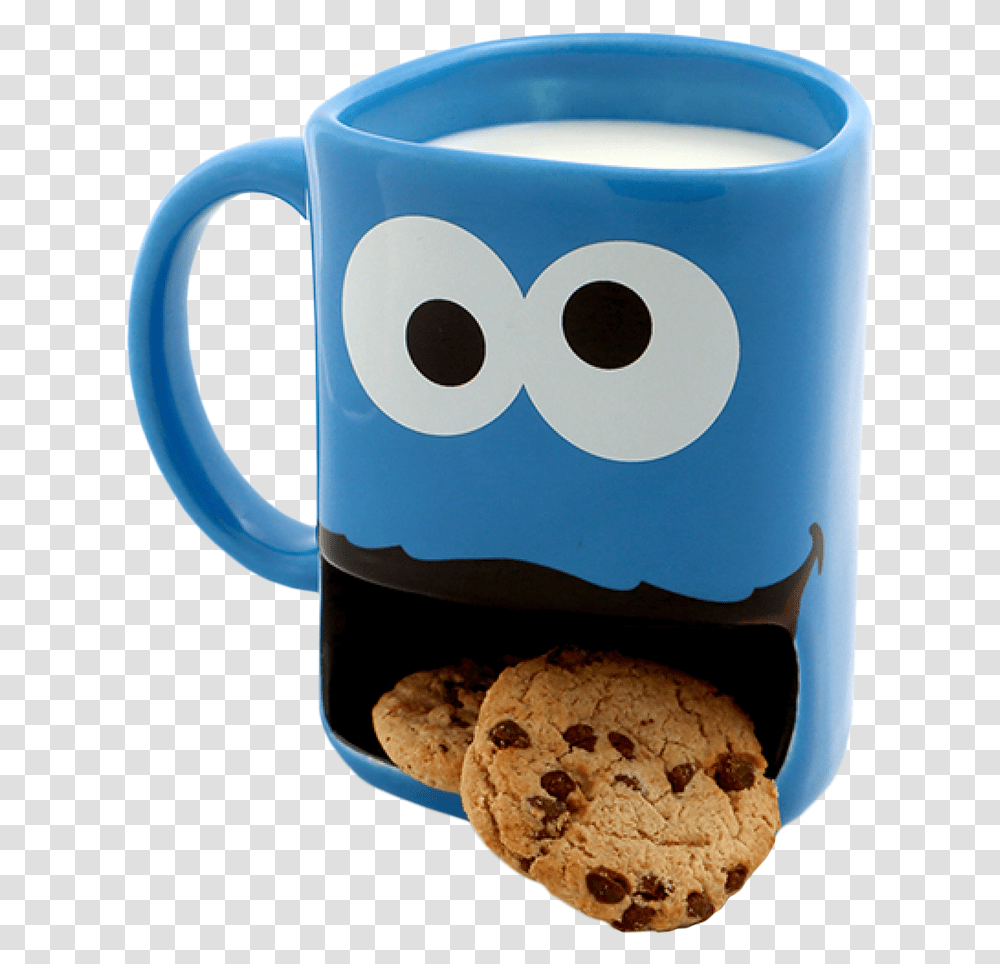Cookie Monster Taza, Coffee Cup, Bread, Food, Biscuit Transparent Png