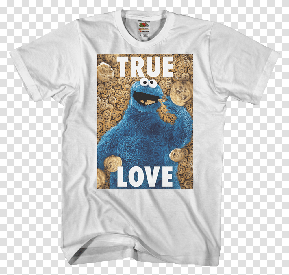 Cookie Monster True Love Sesame Street T Shirt Mega Man X Shirt, Clothing, Apparel, T-Shirt, Bird Transparent Png