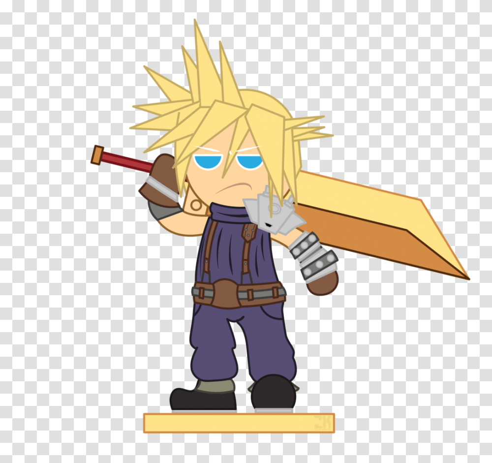 Cookie Run Cloud Strife On Behance, Toy, Book, Doodle Transparent Png
