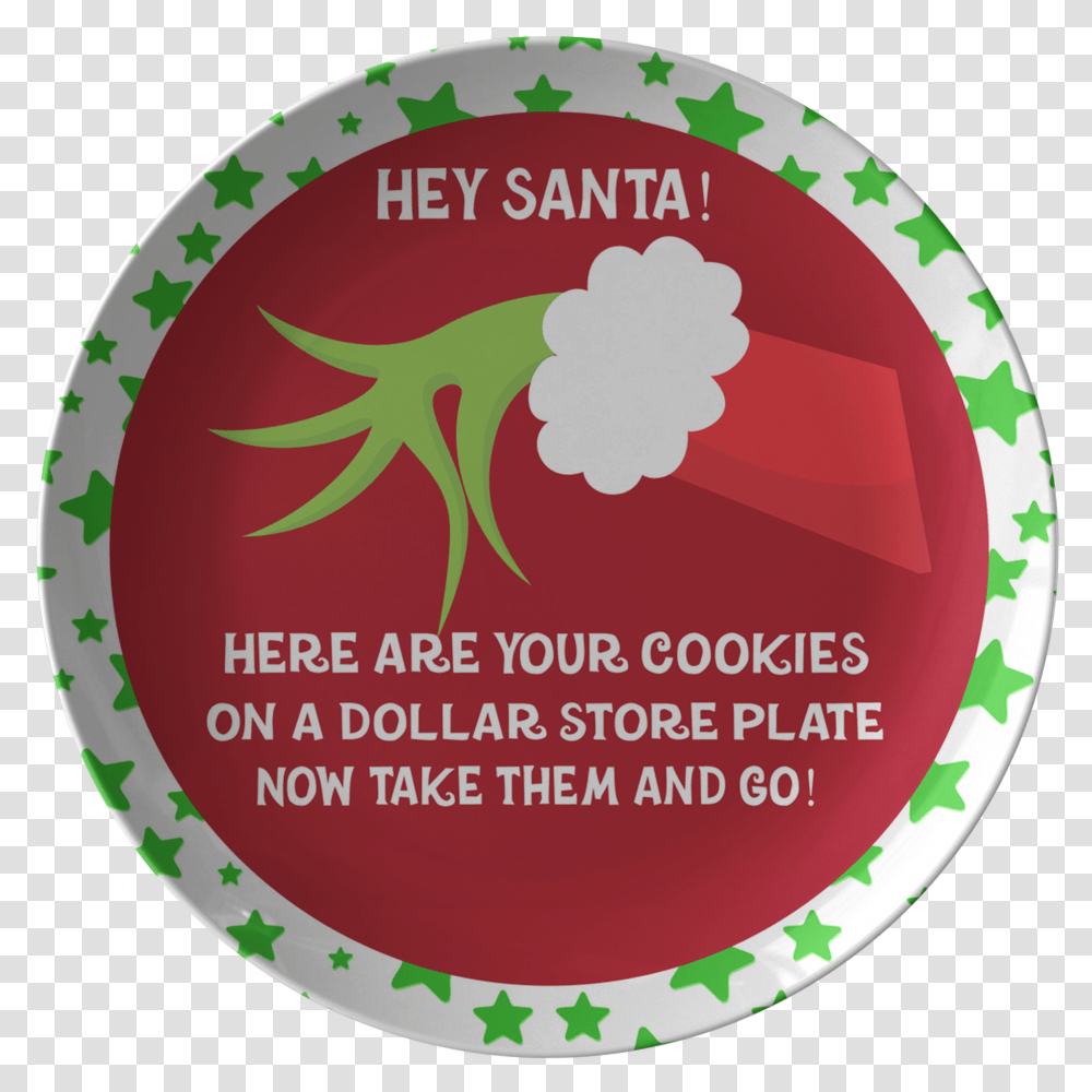 Cookies For Santa Plate Label, Logo, Trademark Transparent Png