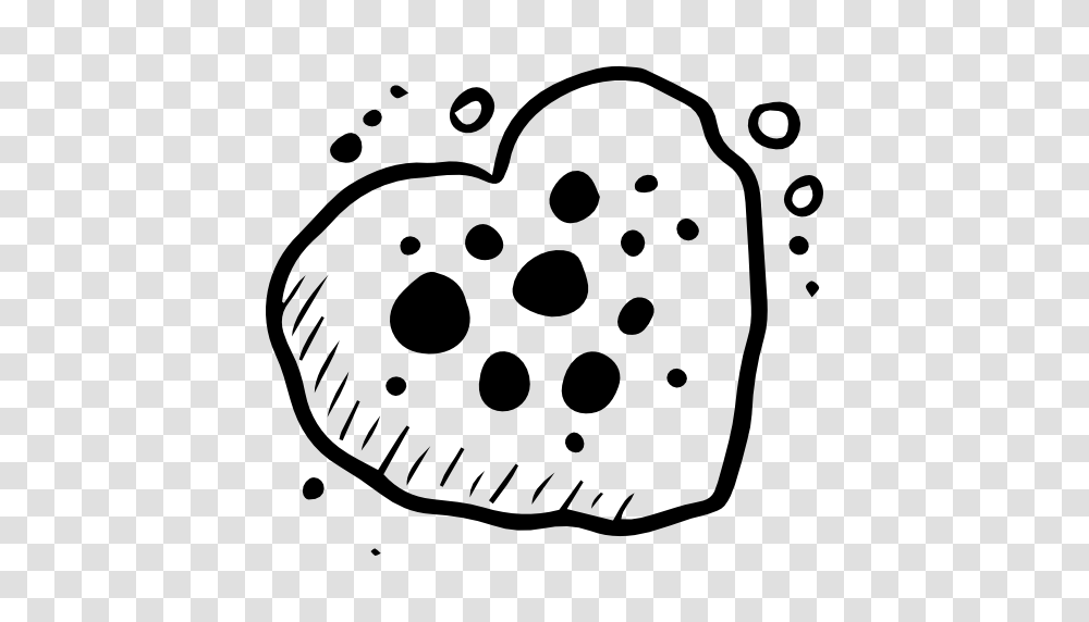 Cookies Icon, Stencil, Texture, Heart, White Transparent Png