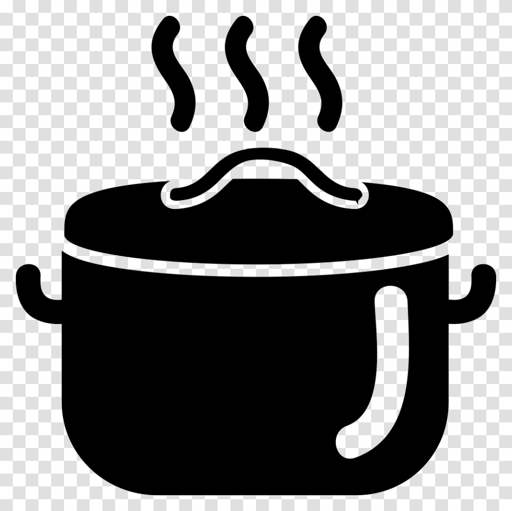 Cooking Food In A Hot Casserole Icon Free Download, Stencil, Cup, Pot, Coffee Cup Transparent Png
