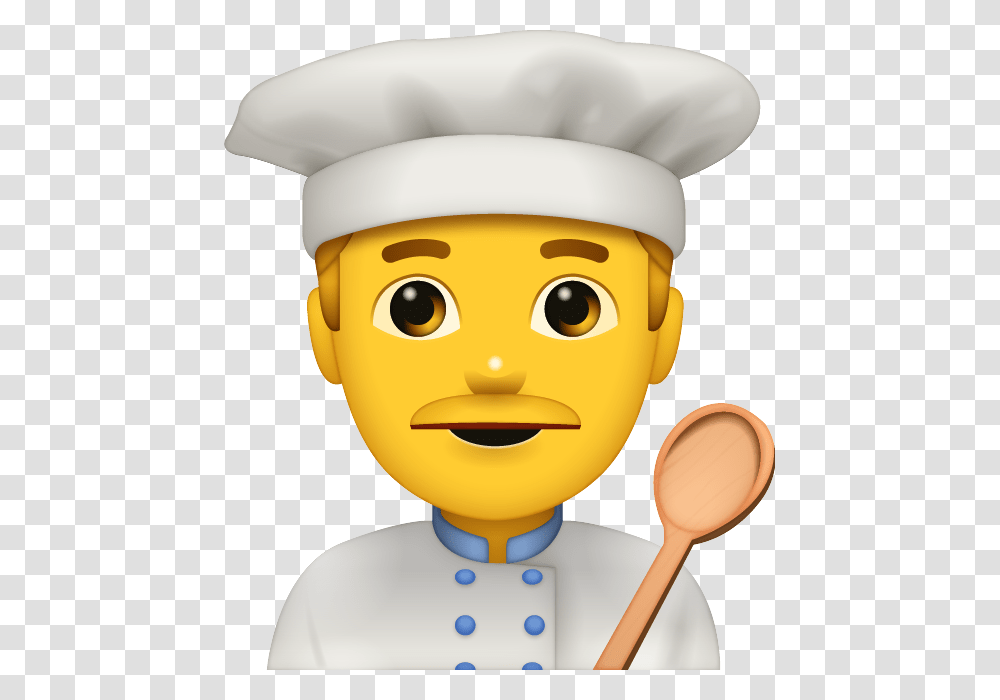 Cooking Man Emoji Cooking Emoji, Toy, Cutlery, Chef, Spoon Transparent Png