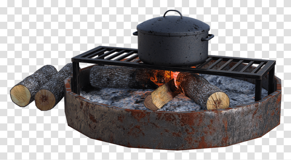 Cooking On Campfire, Dutch Oven, Pot, Jacuzzi, Bird Transparent Png