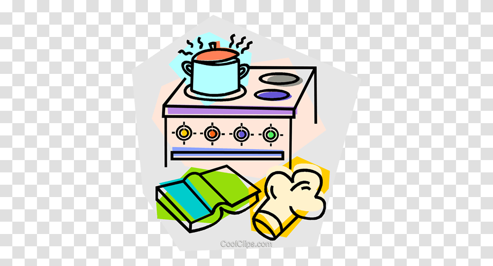 Cooking On The Stove Royalty Free Vector Clip Art Illustration, Oven, Appliance, Gas Stove Transparent Png