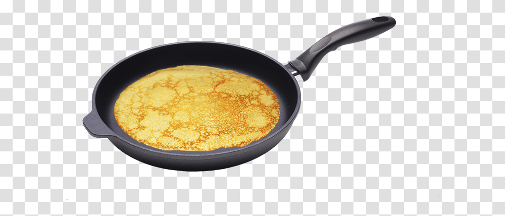 Cooking Pancake Image Food Image Pancake In Pan Clip Art, Spoon, Cutlery, Bread, Frying Pan Transparent Png
