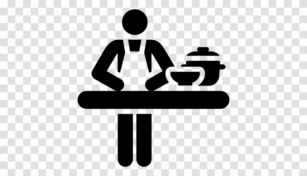 Cooking, Person, Human, Silhouette, Waiter Transparent Png