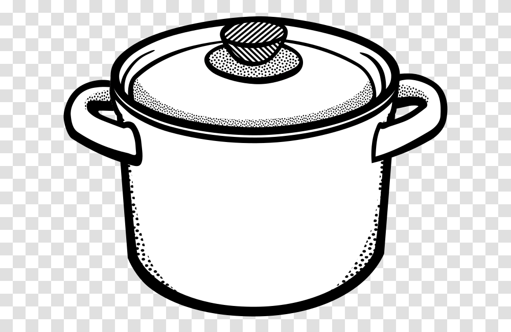 Cooking Pot Clipart Outline Pot Clipart Black And White, Dutch Oven, Lamp, Boiling Transparent Png