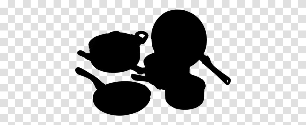 Cooking Pots And Pans Images Illustration, Silhouette, Pottery, Stencil, Teapot Transparent Png