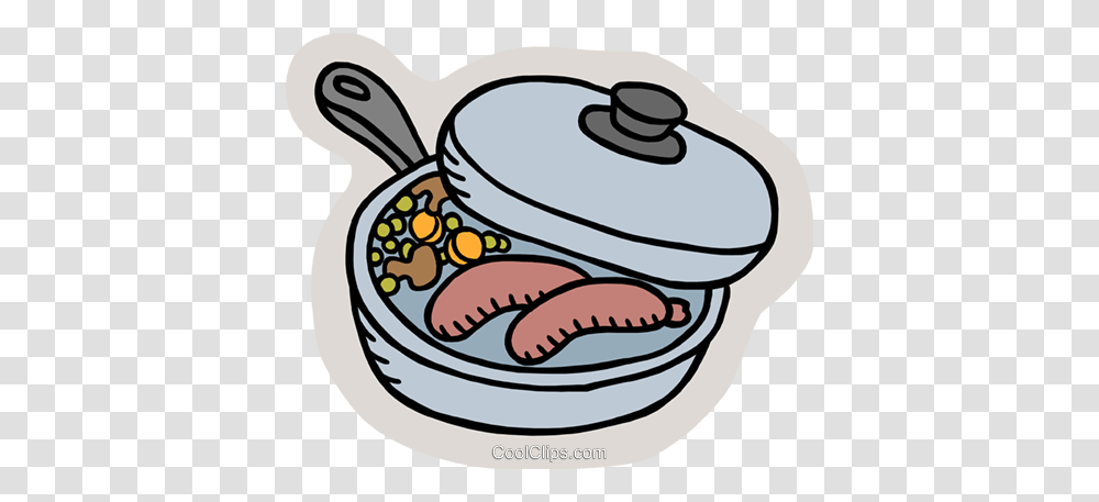 Cooking Royalty Free Vector Clip Art Illustration, Frying Pan, Wok, Food, Meal Transparent Png