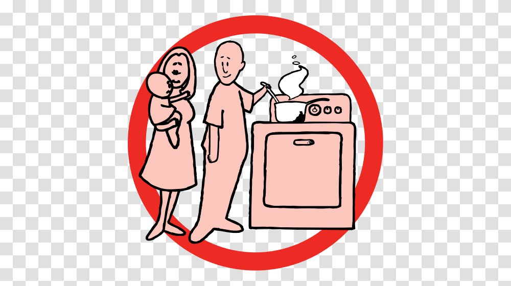 Cooking While Holding Infant Clip Art, Appliance, Poster, Advertisement, Laundry Transparent Png