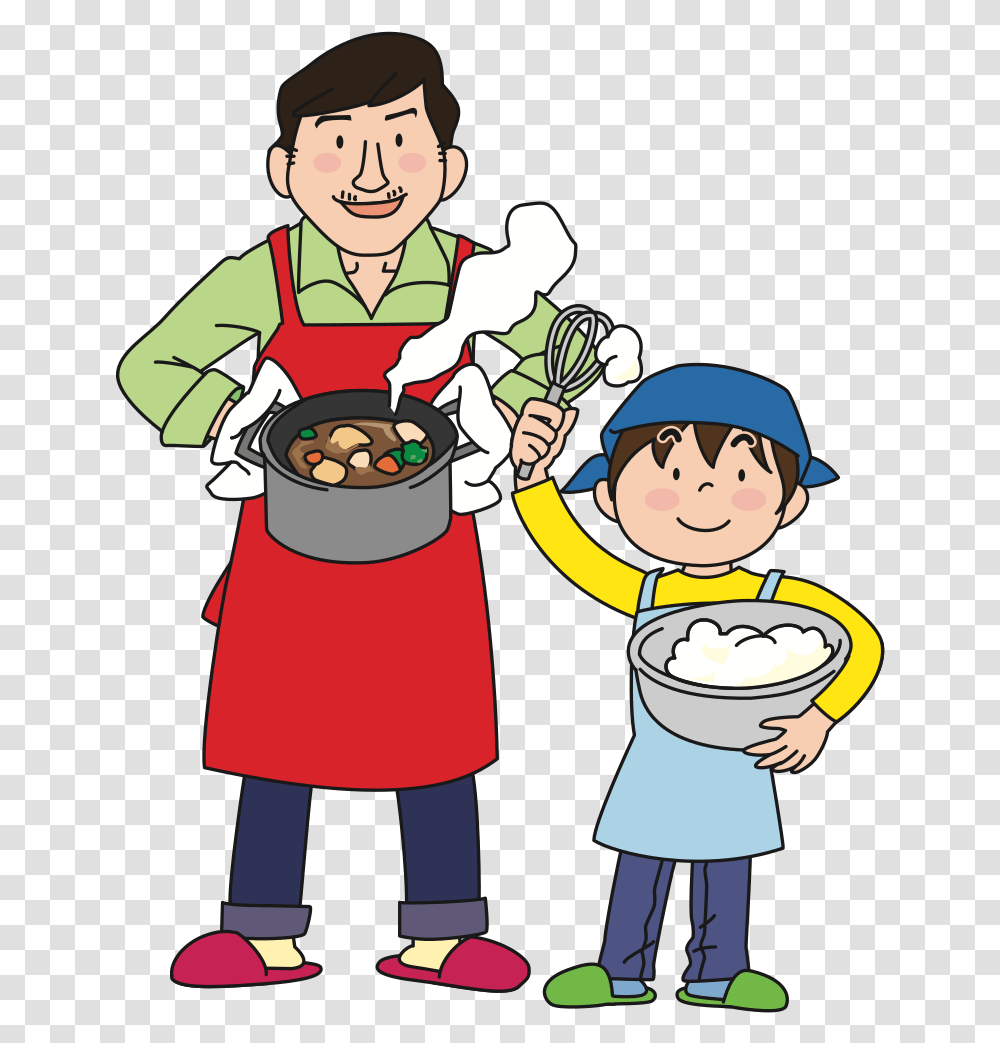 Cooking With Dad Cooking With Dad Clipart, Person, Human, Waiter, Bowl Transparent Png